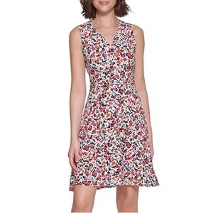 Tommy Hilfiger Floral Dress - Red, Black, White